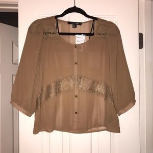 🌷Sale l Forever 21 Brown top